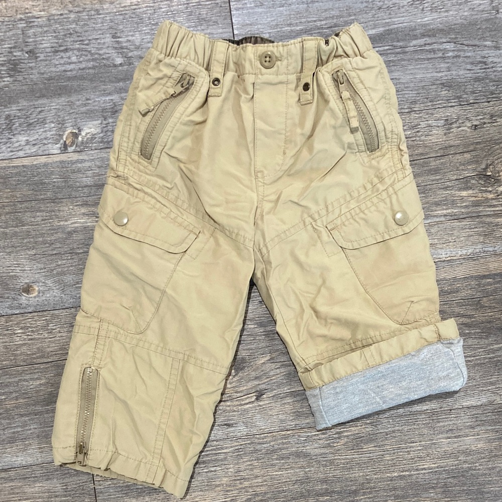Baby Gap 18-24 Months Lined Cargo Pants Camel Tan Winter Pants Toddler Gorpcore